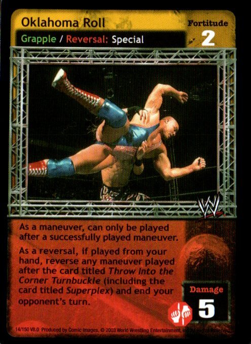 2003 Comic Images CCG WWE Raw Deal Velocity 14/150 Oklahoma Roll