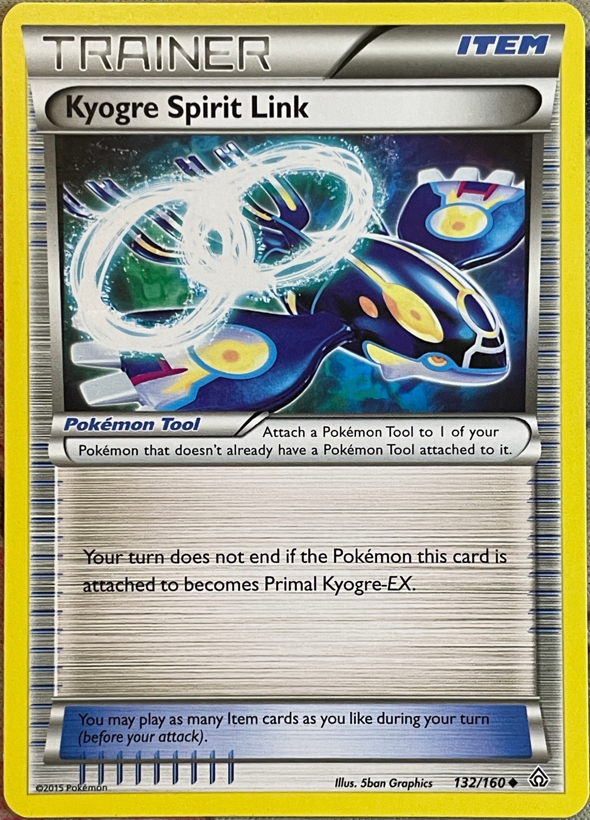Kyogre Spirit Link – 132/160 – XY Primal Clash Pokemon 2015