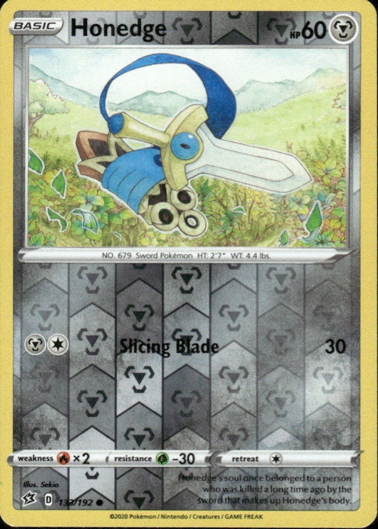 HONEDGE 133/192 REBEL CLASH COMMON REVERSE HOLO POKEMON