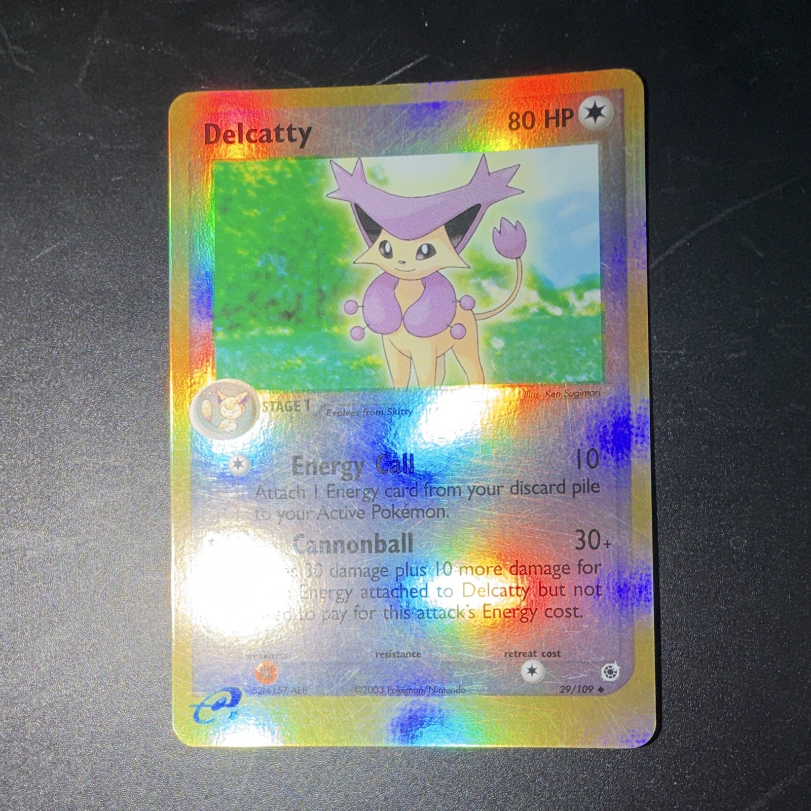 Delcatty 29/109 Ruby and Sapphire Reverse Holo English 80 HP