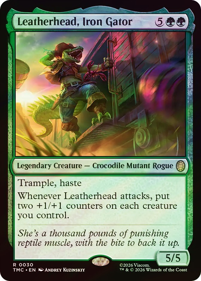 MTG SURGE FOIL Leatherhead, Iron Gator – Teenage Mutant Ninja Turtles Eternal