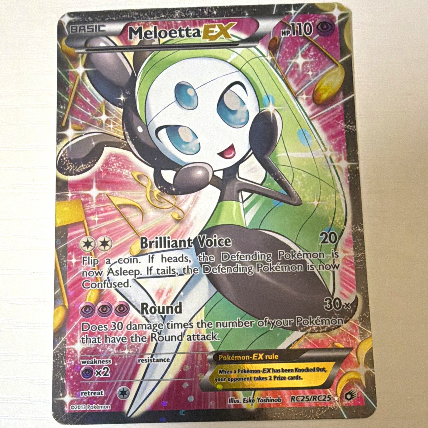 The Pokémon Company Meloetta EX RC25/RC25 Legendary Treasures Full Art Holo ENG