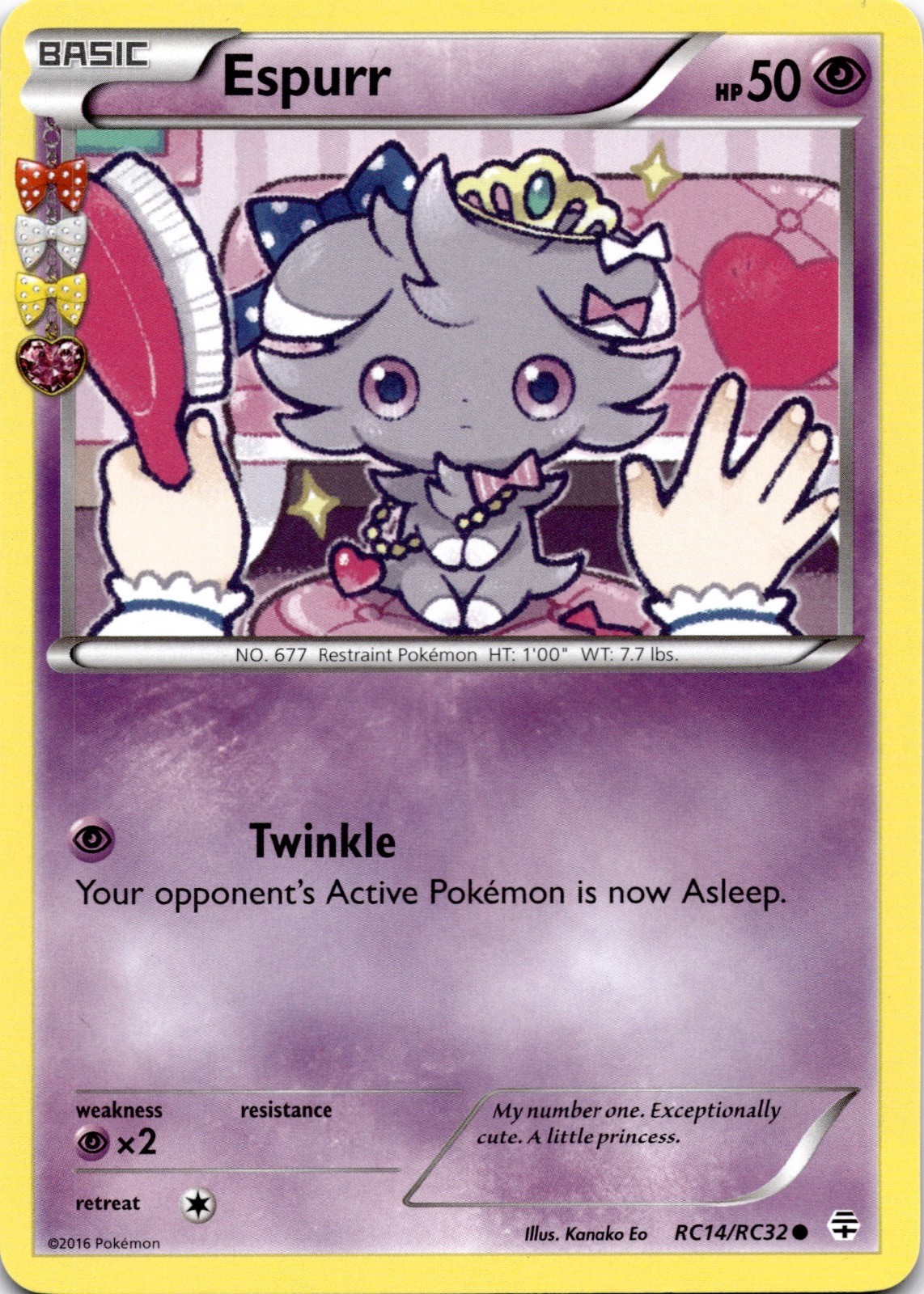 Espurr RC14/RC32 Common Generations Pokemon Lightly Played