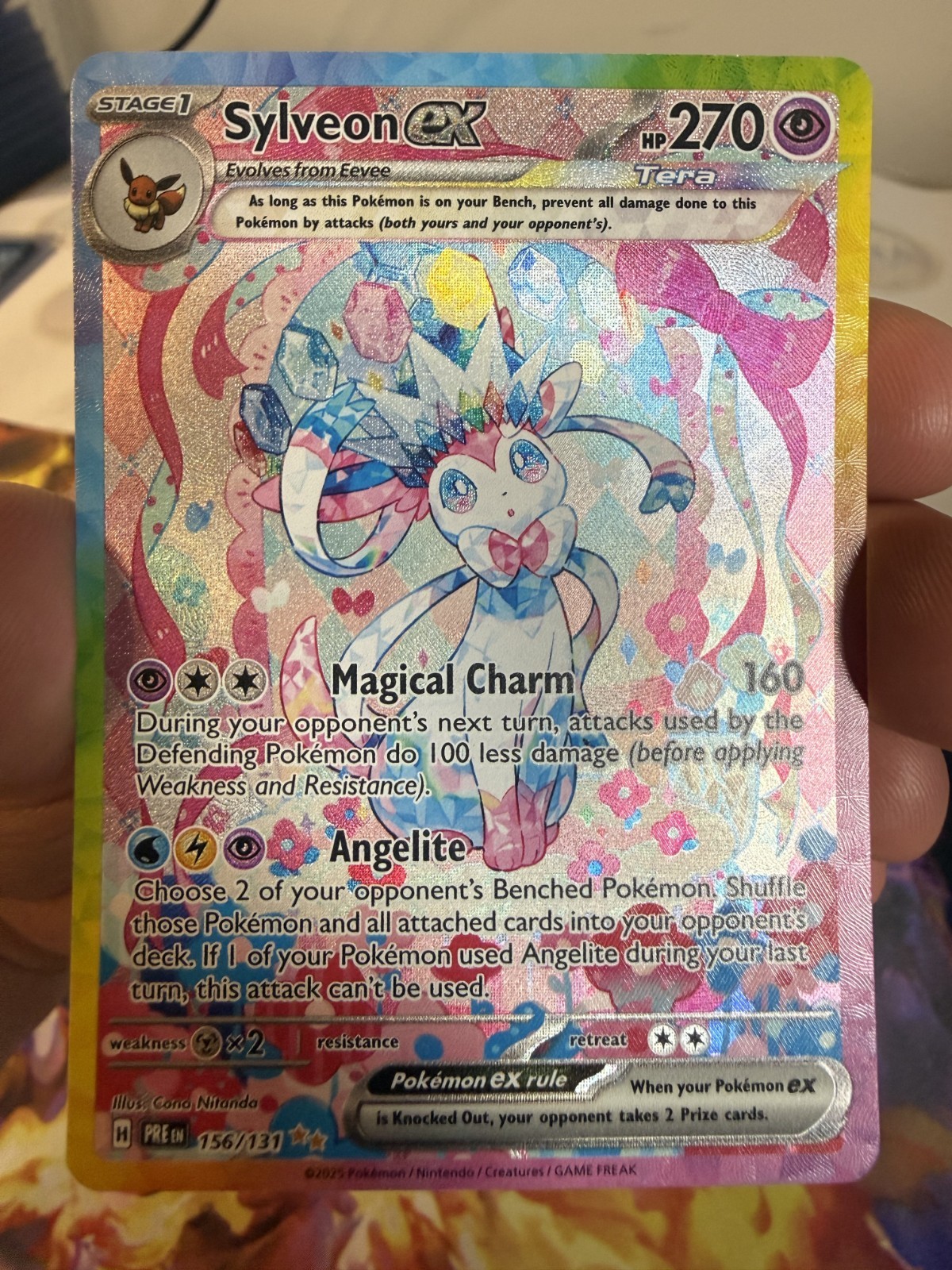 Pokémon Sylveon ex 156/131 SIR Prismatic Evolutions LP – Read Description