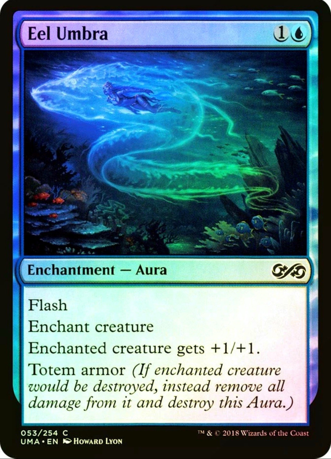 X 1 Eel Umbra FOIL NM-M 2X2 048 MTG Magic The Gathering