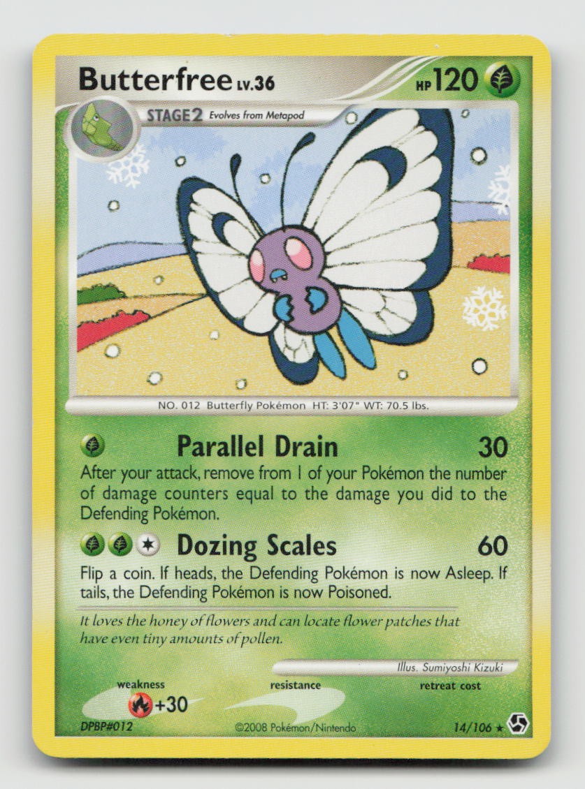 BUTTERFREE 14/106 Rare Pokemon GREAT ENCOUNTERS