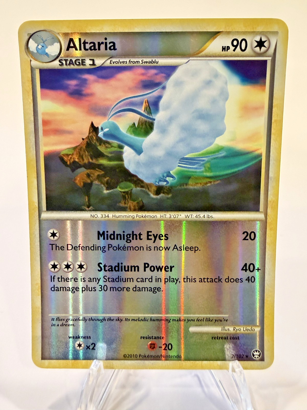 Altaria 2/102 Reverse Holo Rare – Pokemon TCG – HGSS Triumphant – LP