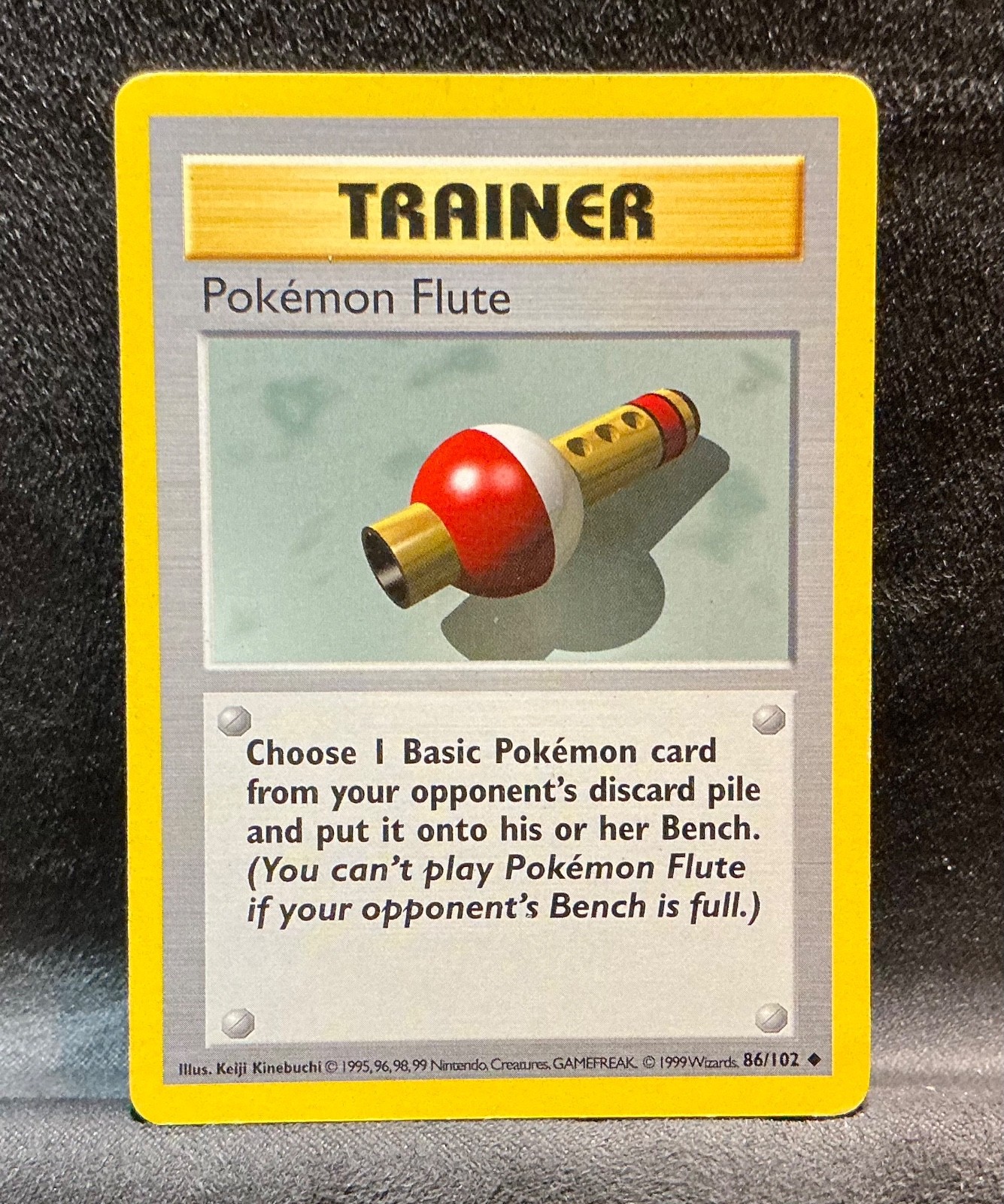 Pokemon Flute 086/102 Base Set (Shadowless) Regular NM Uncommon Card