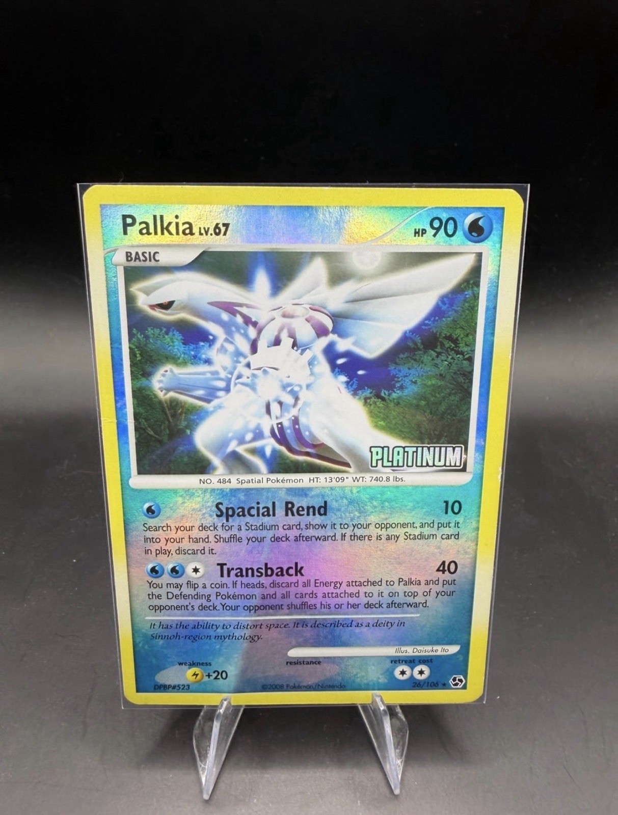 Pokémon TCG – PALKIA #26 – STAMPED REVERSE HOLO – BURGER KING PROMO 2008 – HP/MP
