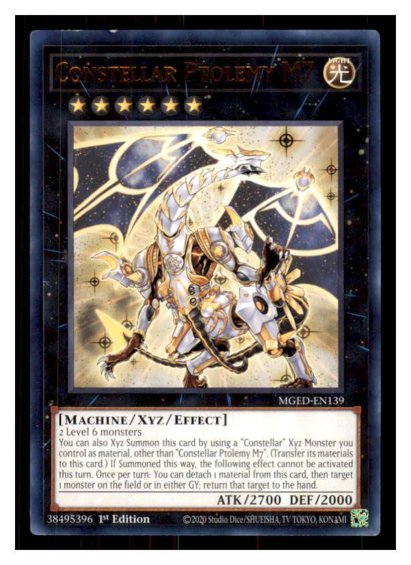 Yugioh Constellar Ptolemy M7 MGED-EN139 Rare Maximum Gold: El Dorado LP