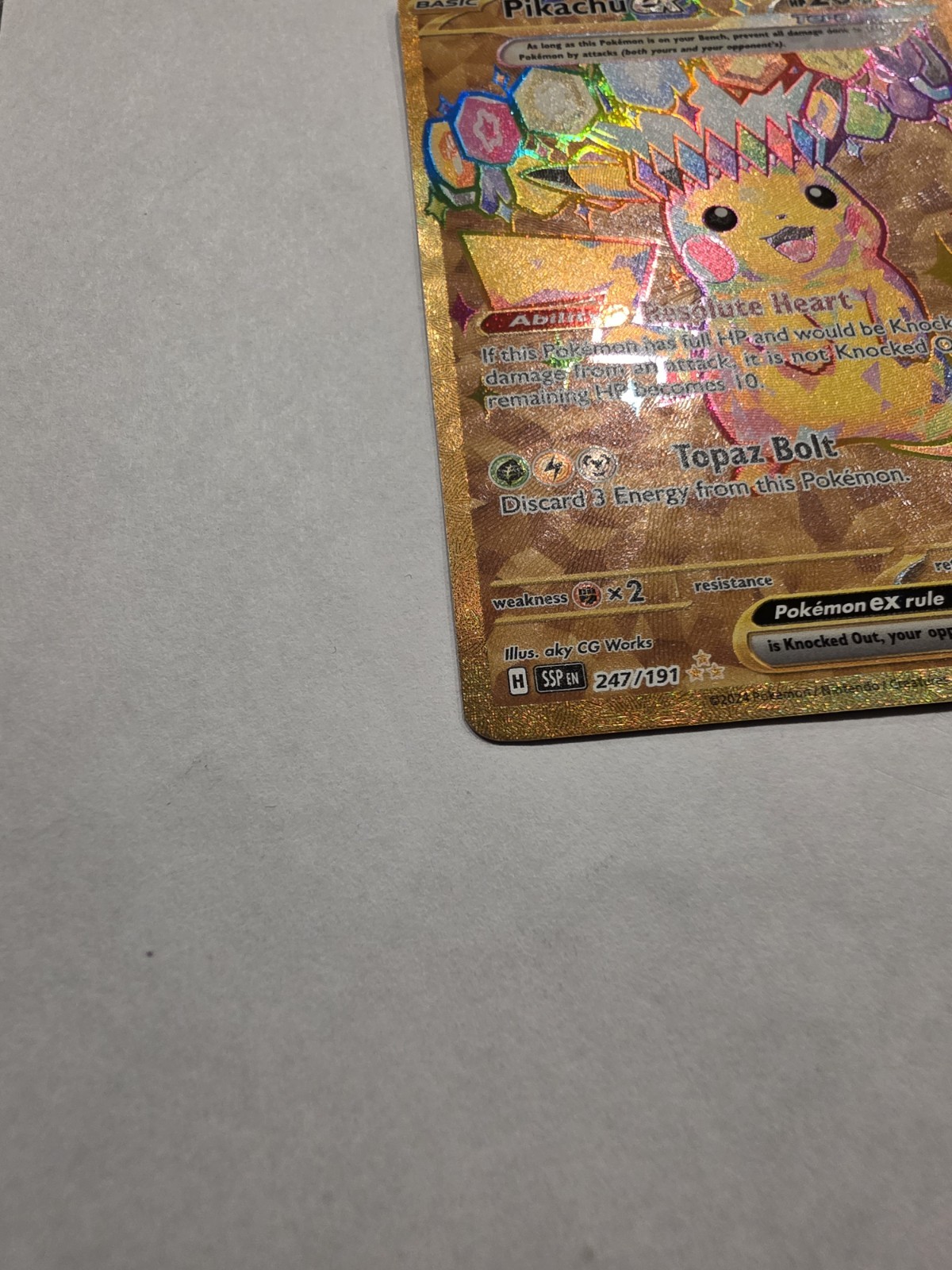 Pikachu ex 247/191 Sv08: Surging Sparks Holo
