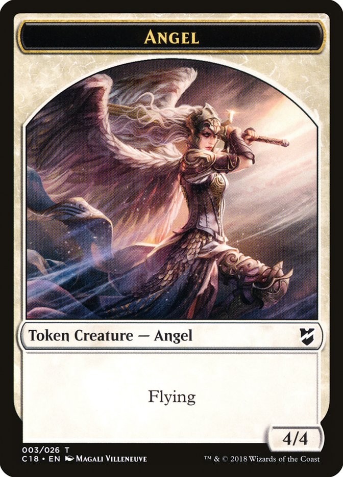 4x Angel Token / Zombie Token – NM/LP – Commander 2018 – SPARROW MAGIC mtg