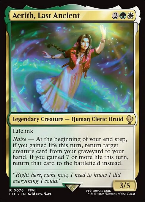 Aerith, Last Ancient 76 R Normal FIC MTG NM