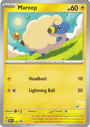 Mareep – Pikachu 41 107 Battle Academy 2024 Promo NM