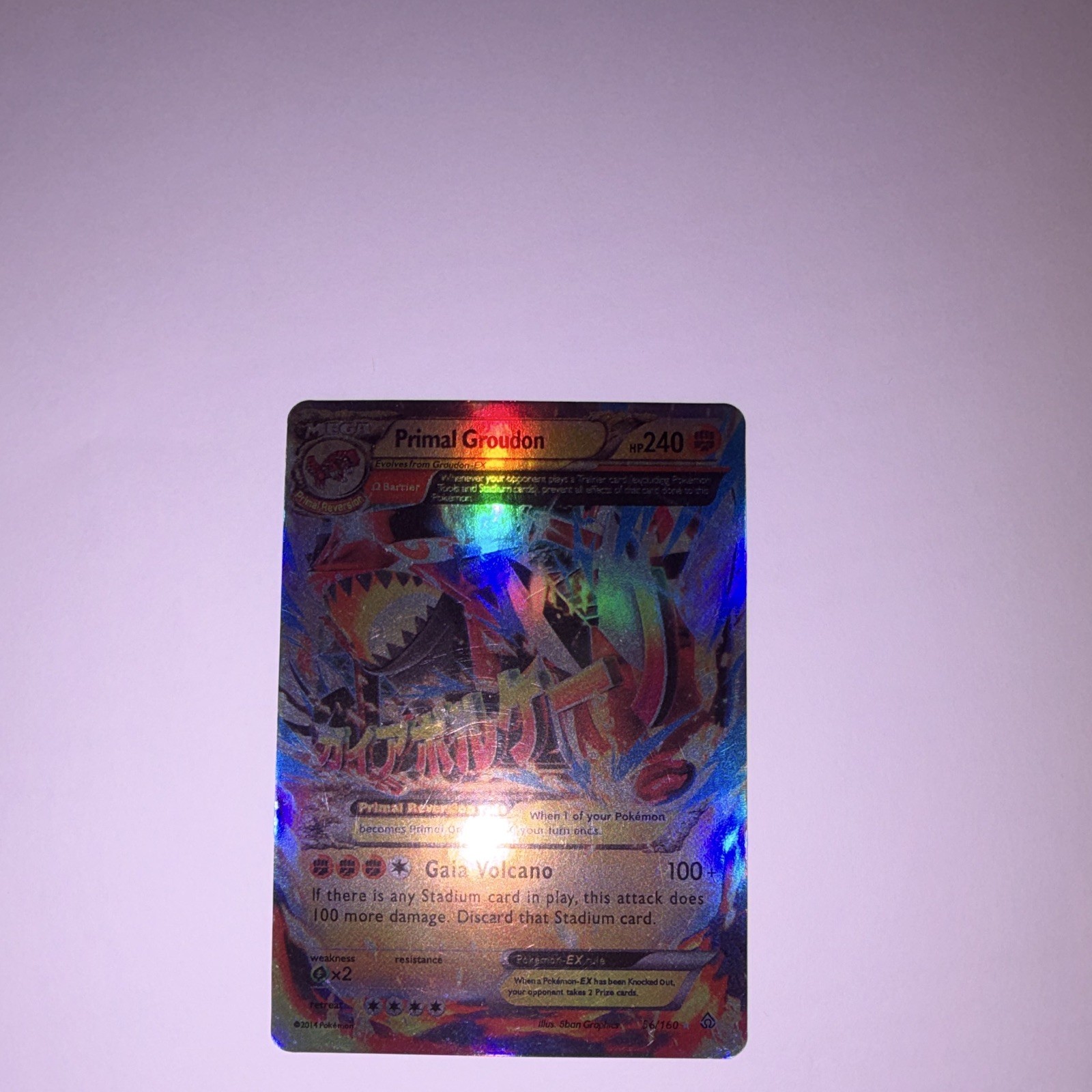 Primal Groudon EX 97/160 XY Primal Clash Ultra Rare Full Art Holo EN 2014