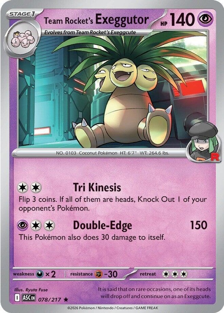 Team Rocket’s Exeggutor – [ASC – 078/217] – Holofoil – Rare – Pokemon – EN