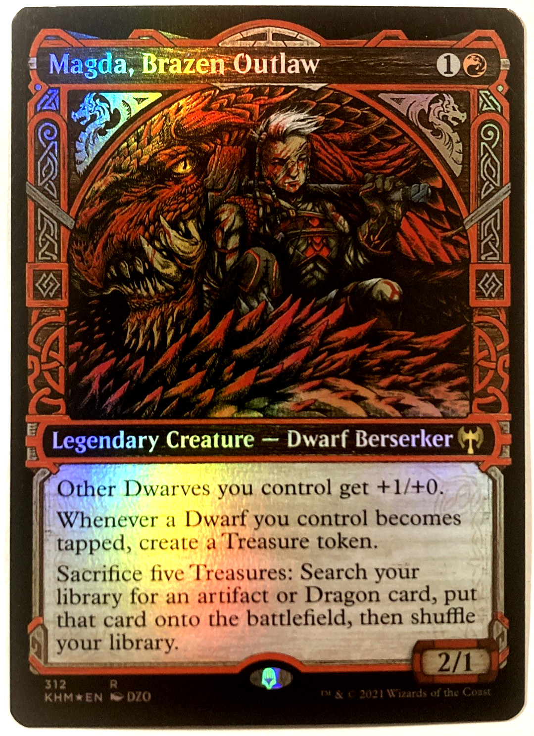 MTG Magda, Brazen Outlaw (Showcase Foil) Kaldheim 312 NM