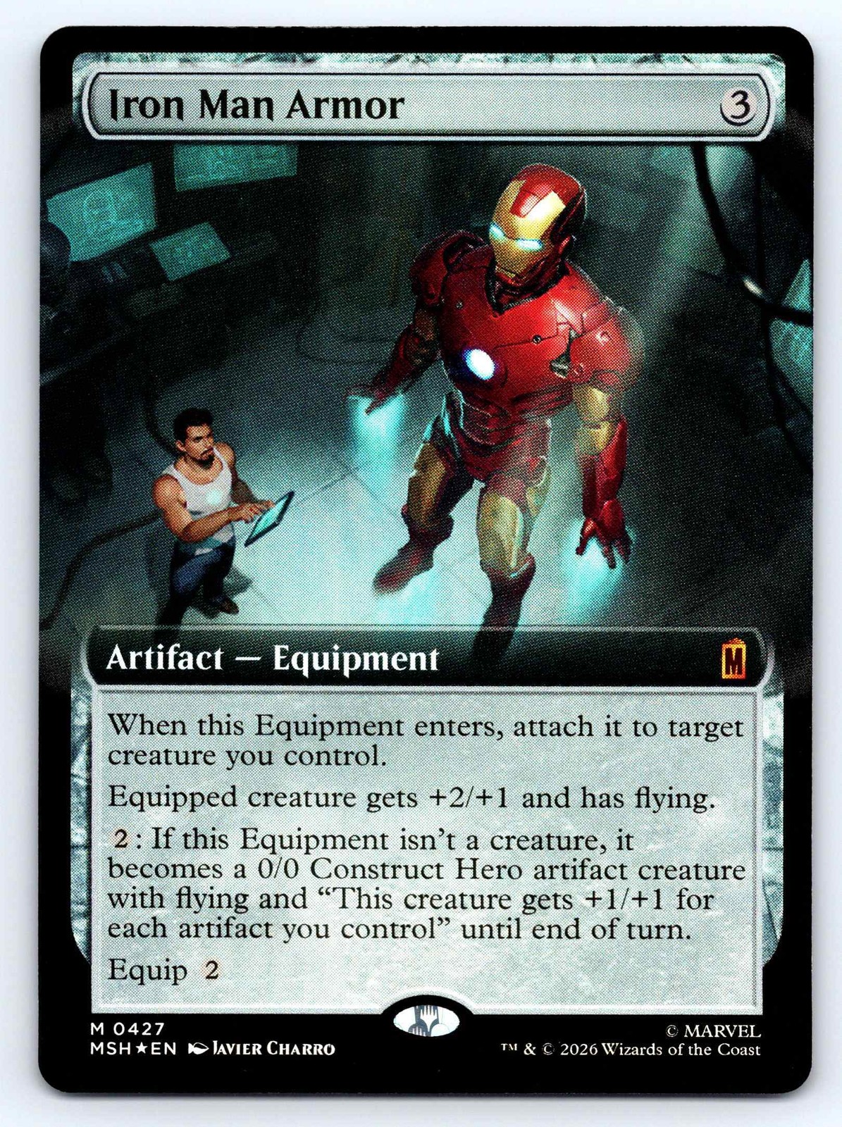 Iron Man Armor Extended Art #427 MSH Marvel Super Heroes Foil MTG NM