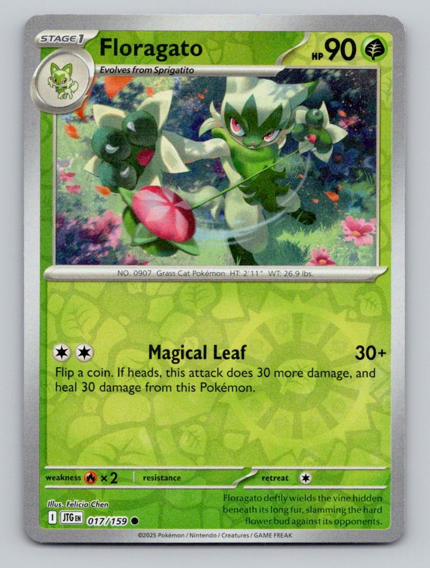 Floragato 017/159 Common Journey Together Pokemon Reverse Holo Near Mint