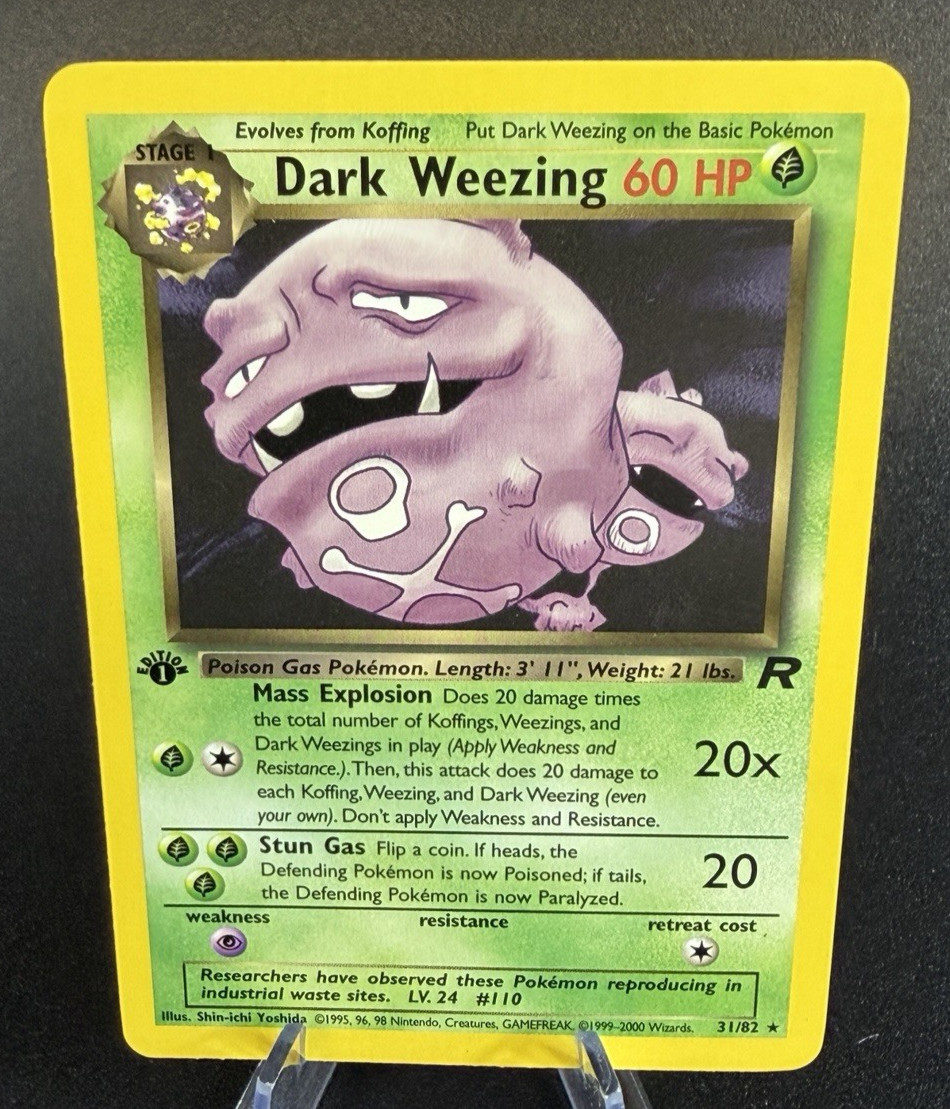 1999-2000 Pokemon Dark Weezing 1st Edition Regular 31/82 LP