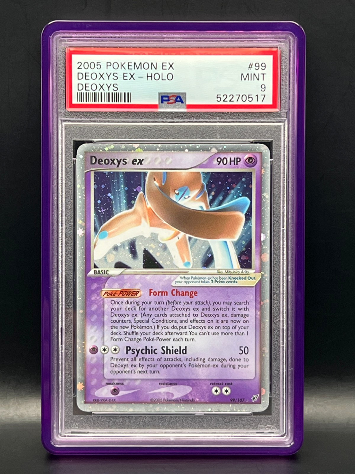 2005 Pokémon EX Deoxys (Defense Forme) DEOXYS EX #99 ULTRA RARE HOLO- PSA 9