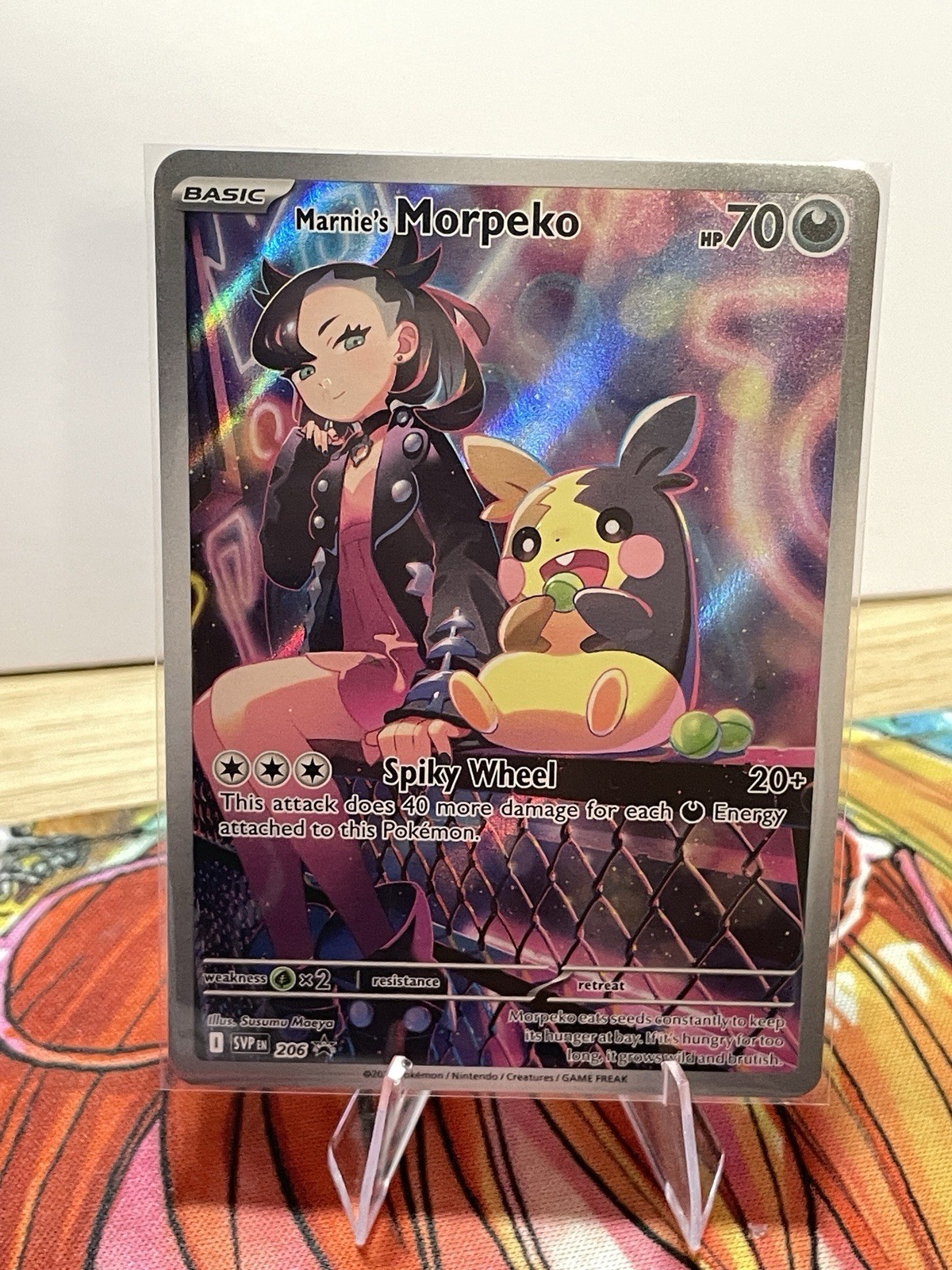 2025 Pokemon Scarlet & Violet Black Star Promo Marnie’s Morpeko 206 – Near Mint