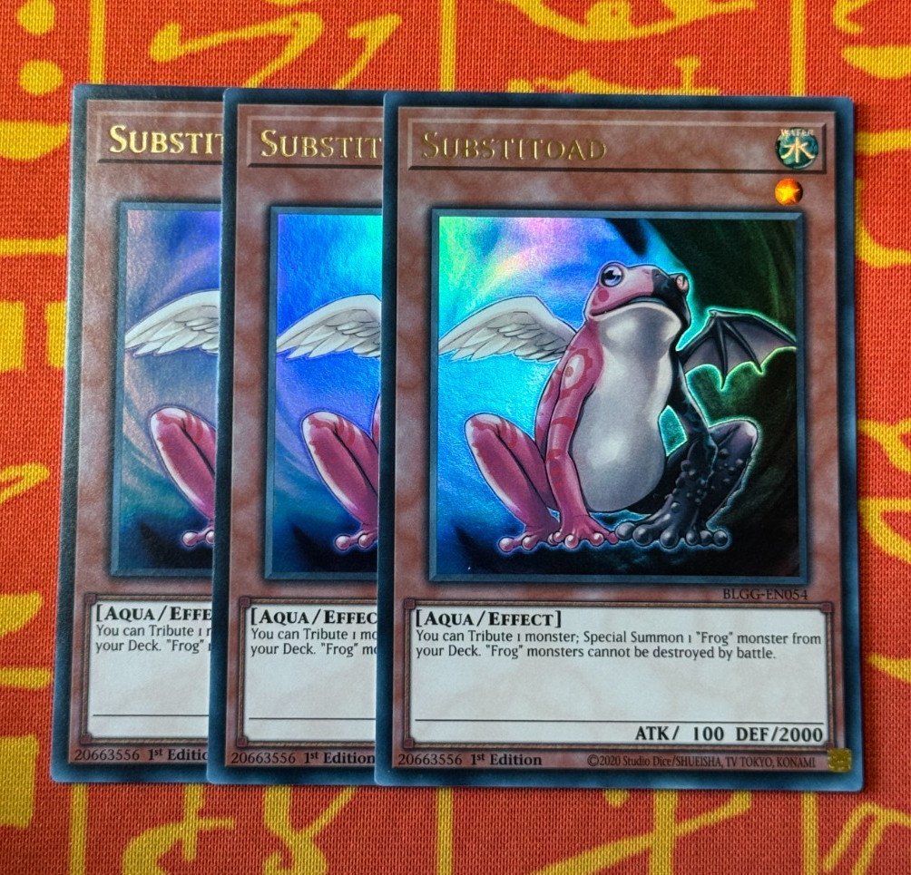 YUGIOH SUBSTITOAD ULTRA RARE NM BLGG-EN054 x3 PLAYSET