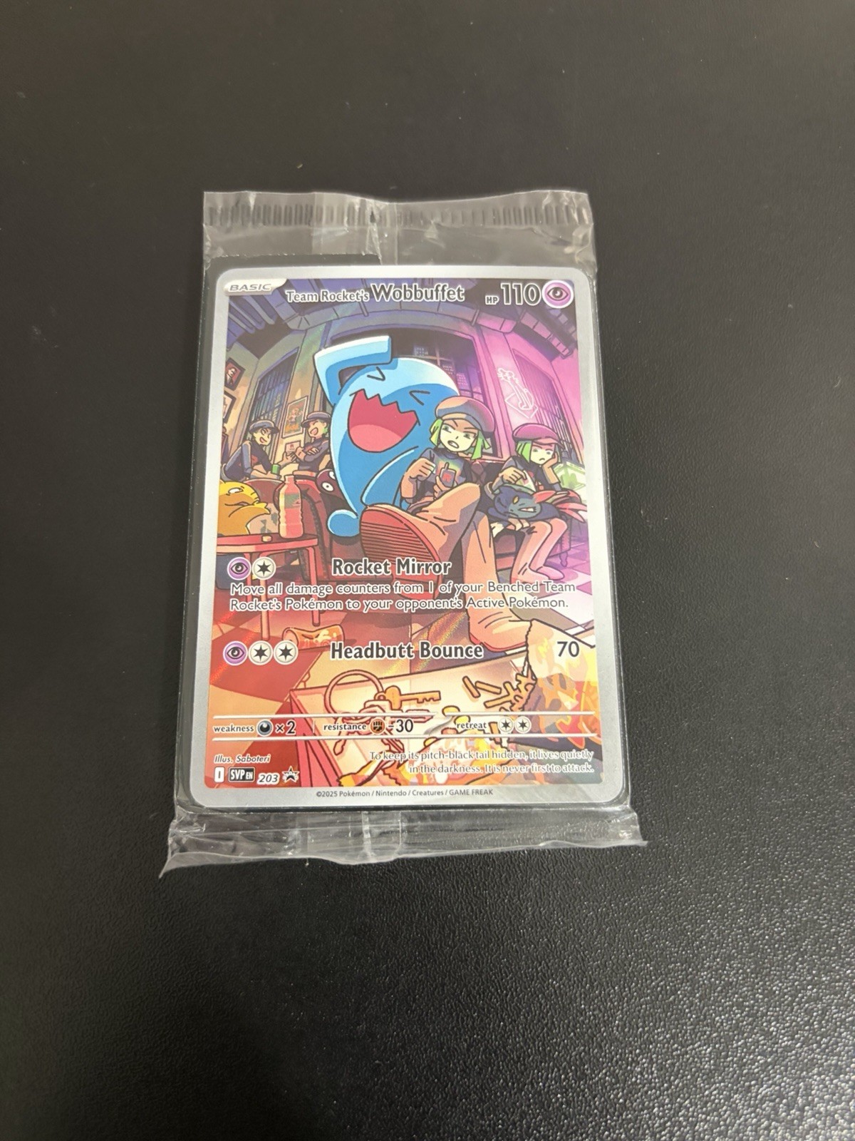 Team Rocket’s Wobbuffet 203 SEALED Scarlet & Violet Destined Rivals Promo