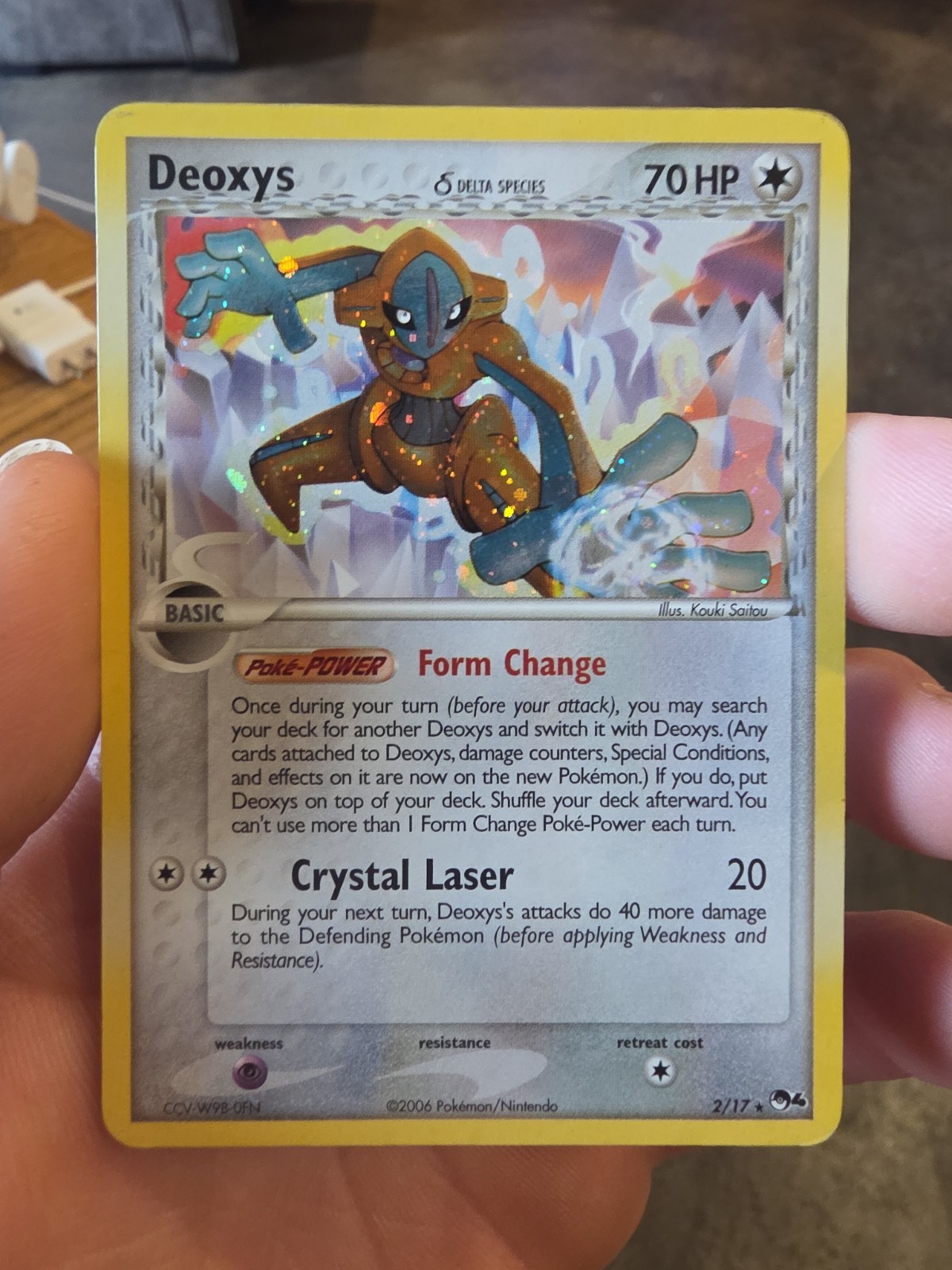 Pokemon Card Deoxys 2/17 Delta Species Holo Rare Pop Series