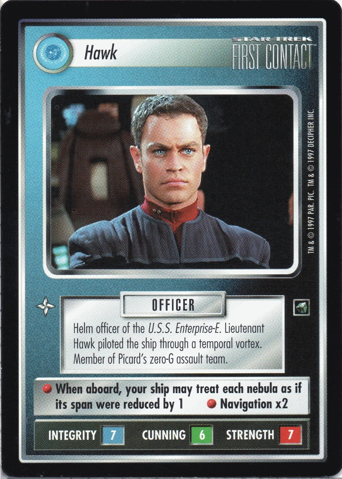 Star Trek CCG Hawk Near-Mint/NM Uncommon – First Contact 1997