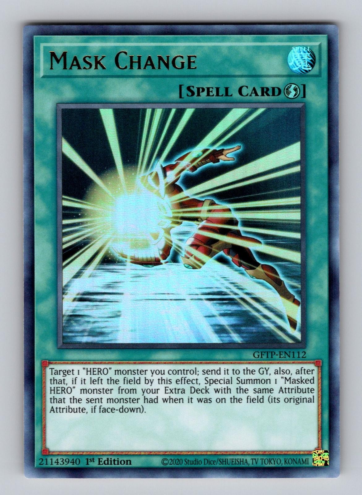Mask Change GFTP-EN112 Ultra Rare Ghosts From the Past Yu-Gi-Oh 1st Edition NM