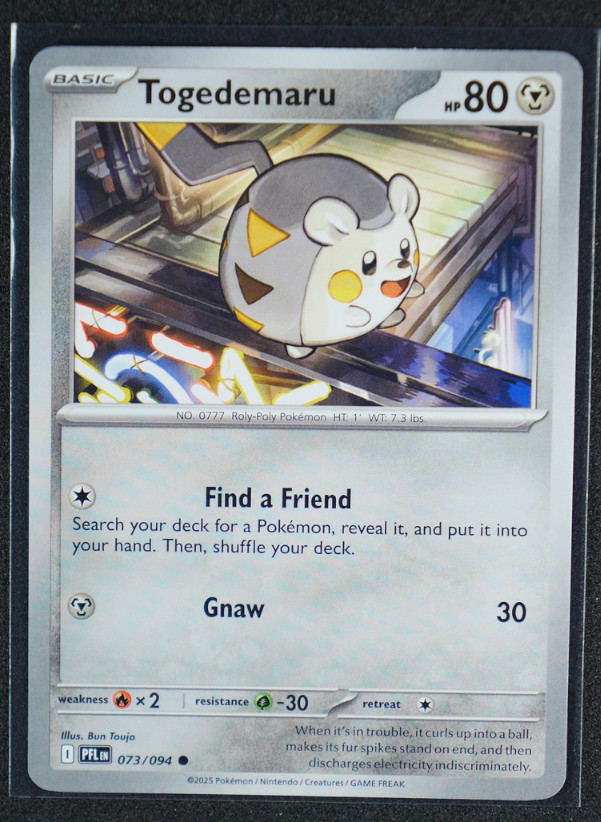 Togedemaru – Common #073/094 ME02: Phantasmal Flames 2025 NM Bun Toujo