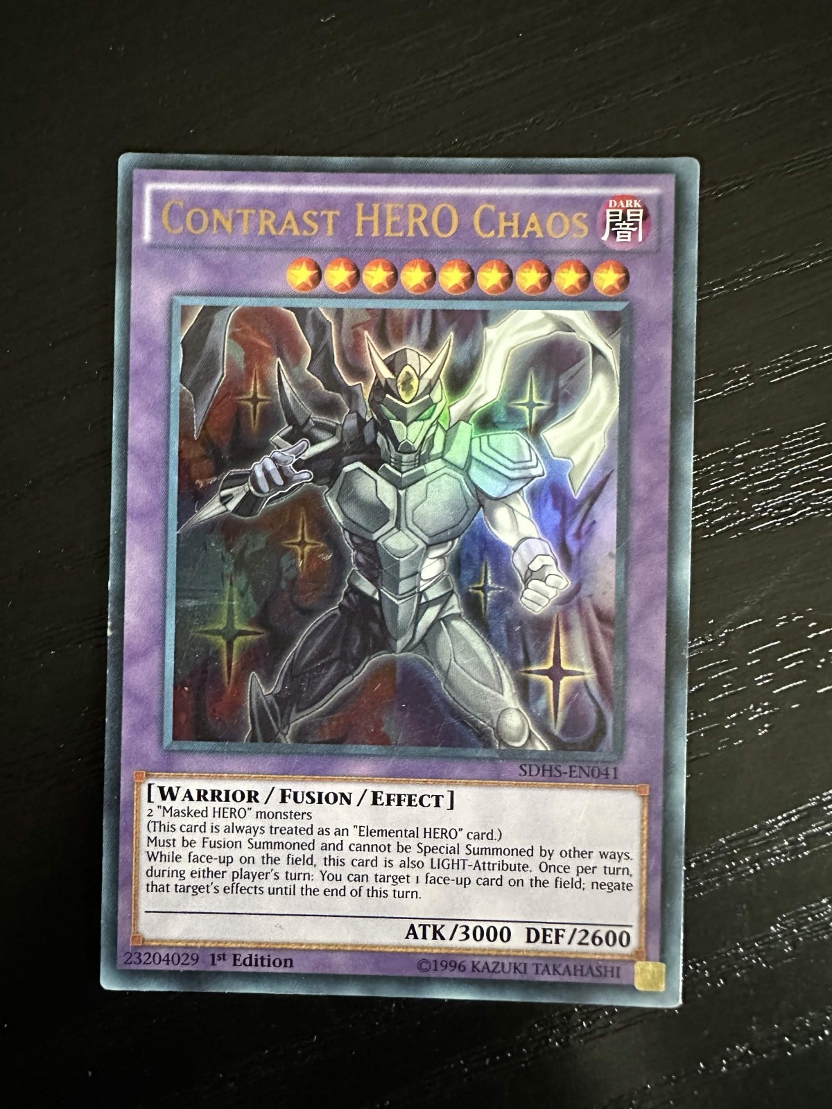 Contrast HERO Chaos SDHS-EN041 1st Edition Ultra Rare Structure Deck: HERO Strik