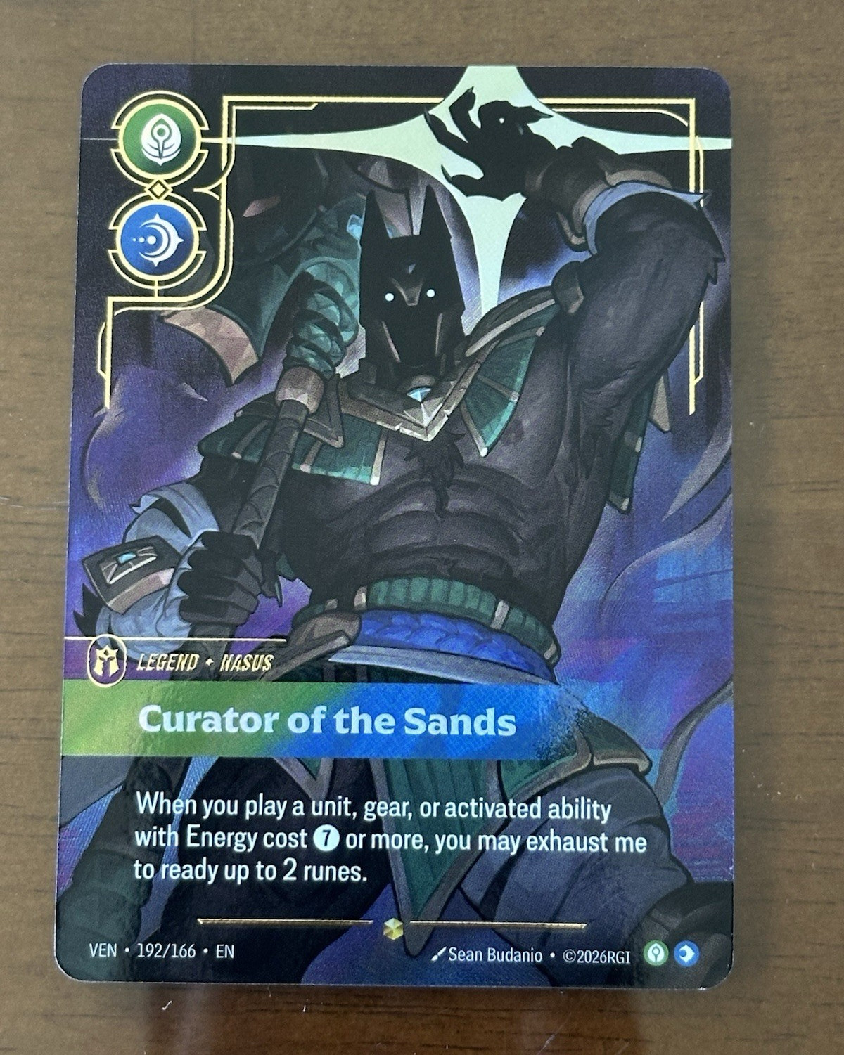 League of Legends Curator of the Sands Nasus VEN 192/166 Legend EN 2026