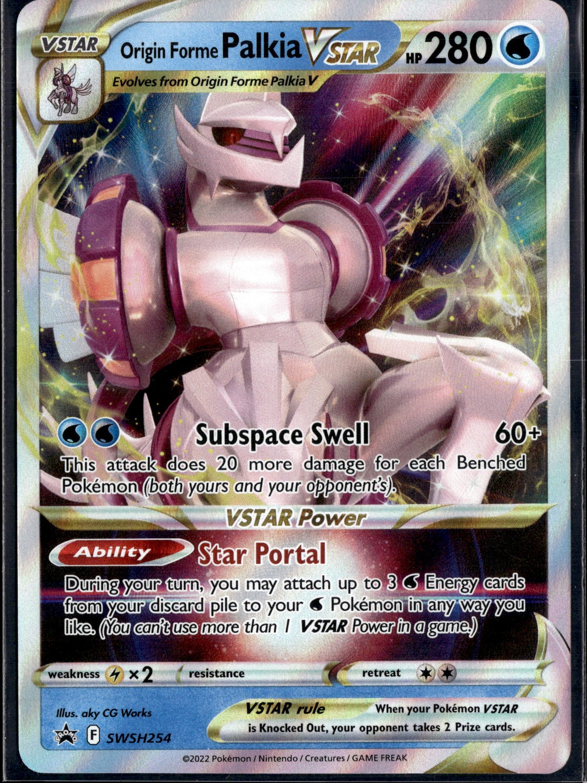 SWSH: Sword & Shield Promo Cards #SWSH254 Origin Forme Palkia VSTAR