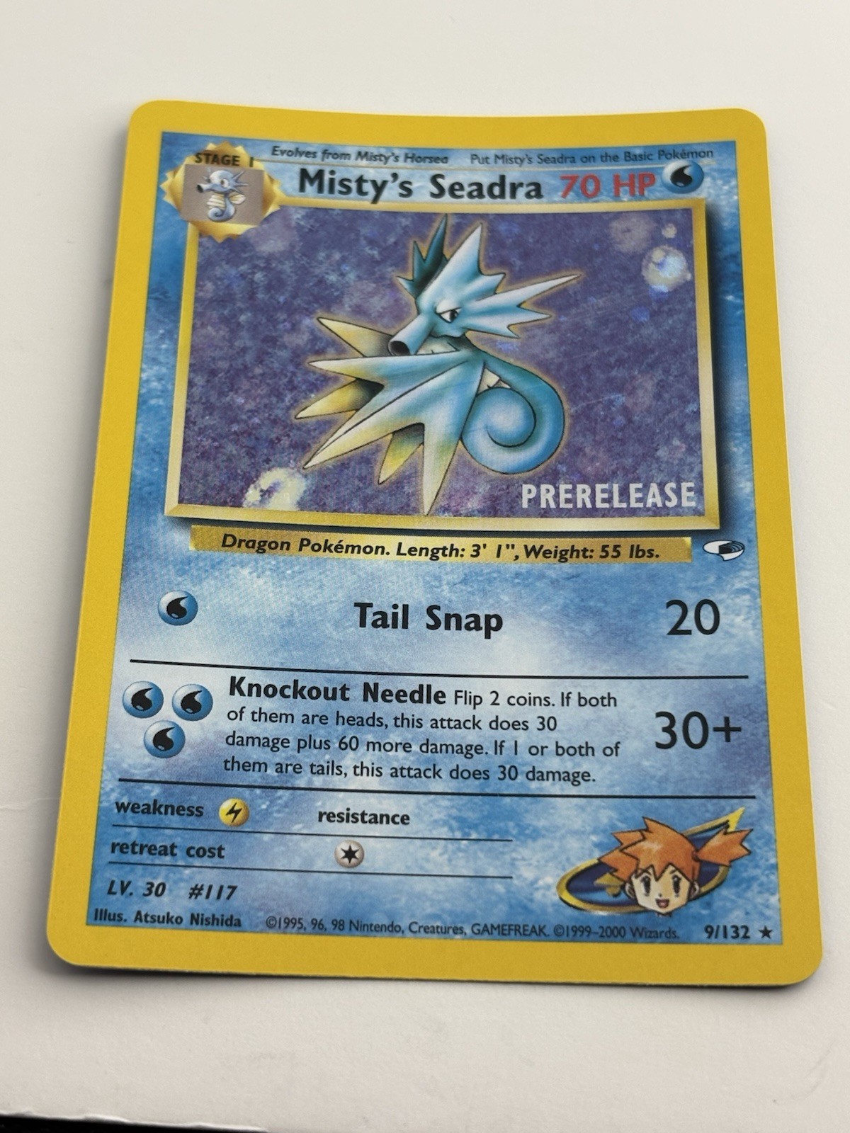 Misty’s Seadra (Prerelease) 009/132 Wotc Promo Holo NM/LP