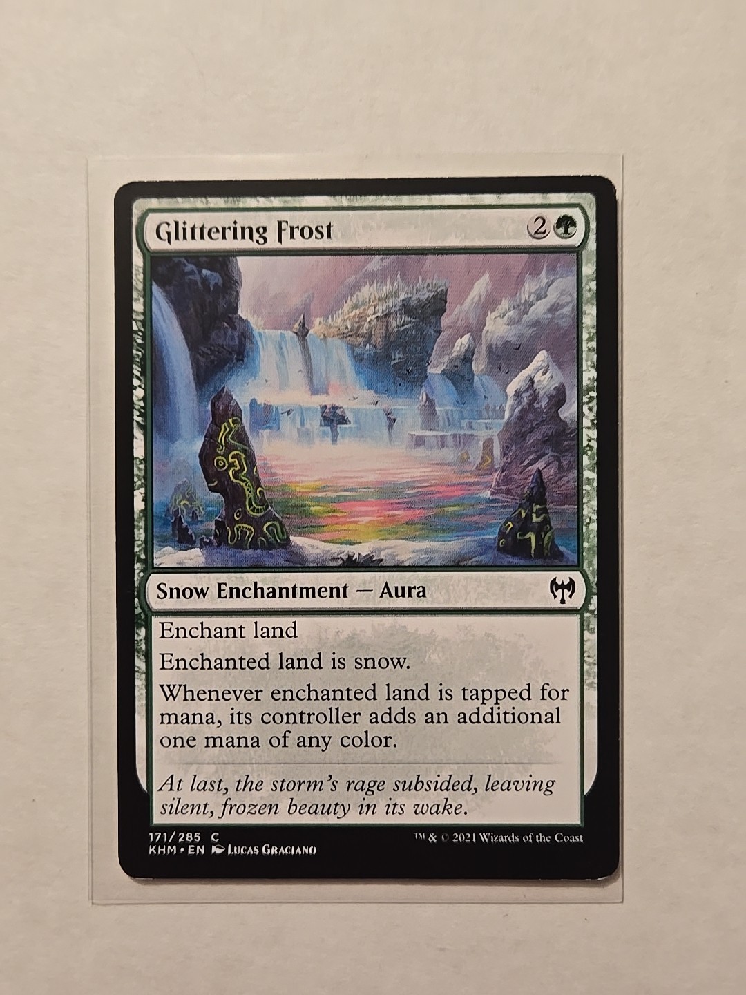 Glittering Frost – Kaldheim – LP – Common – Aura