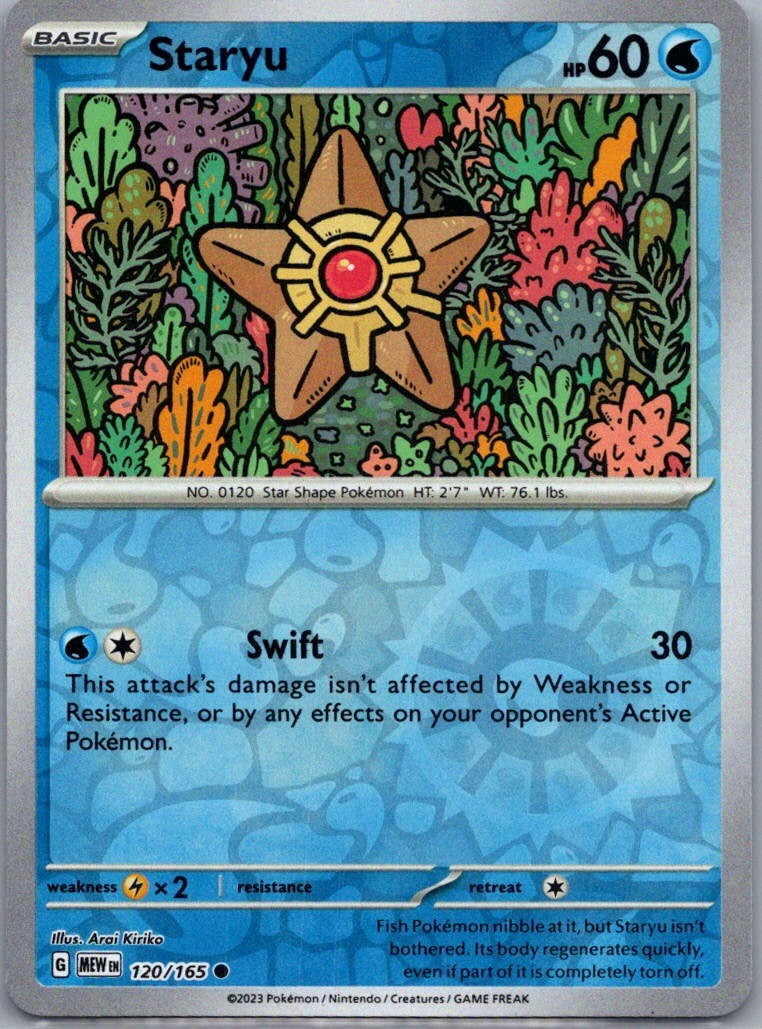 Staryu Common Reverse Holo 120/165 SV: Scarlet & Violet 151 NM
