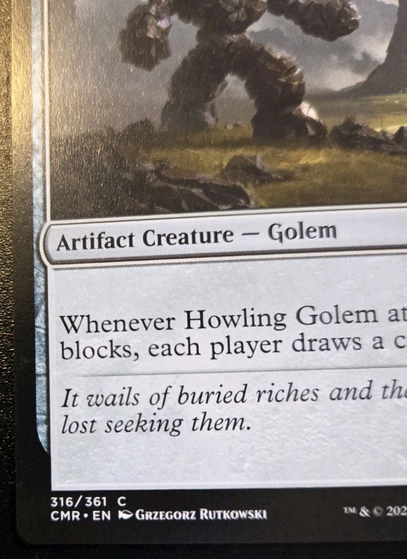 Howling Golem 316/361 Common Commander Legends Magic: The Gathering
