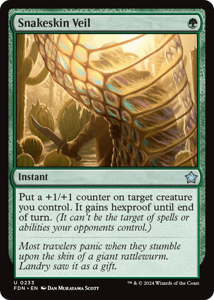 Snakeskin Veil FDN 233 MTG Foundations Uncommon EN NM