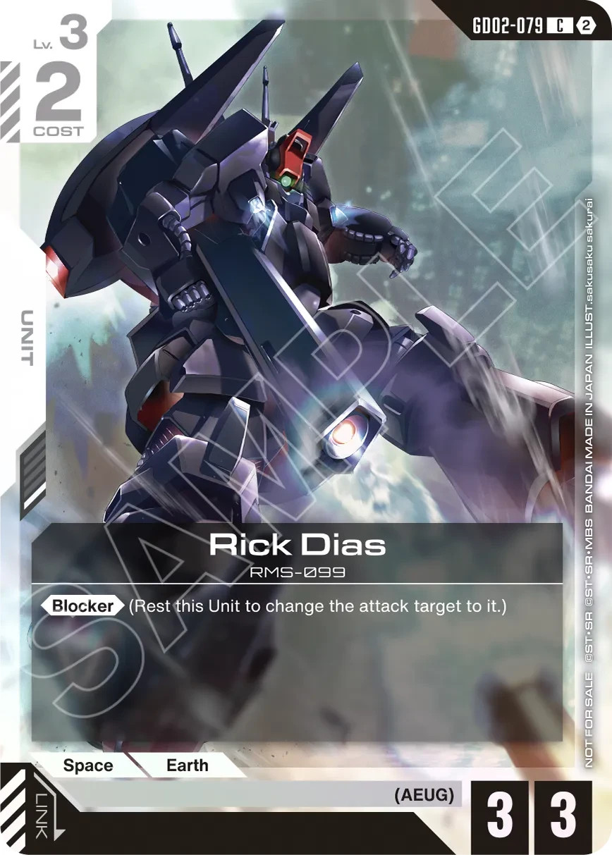 Rick Dias Alternate Art Foil – GD02-079 -Gundam TCG Card Game