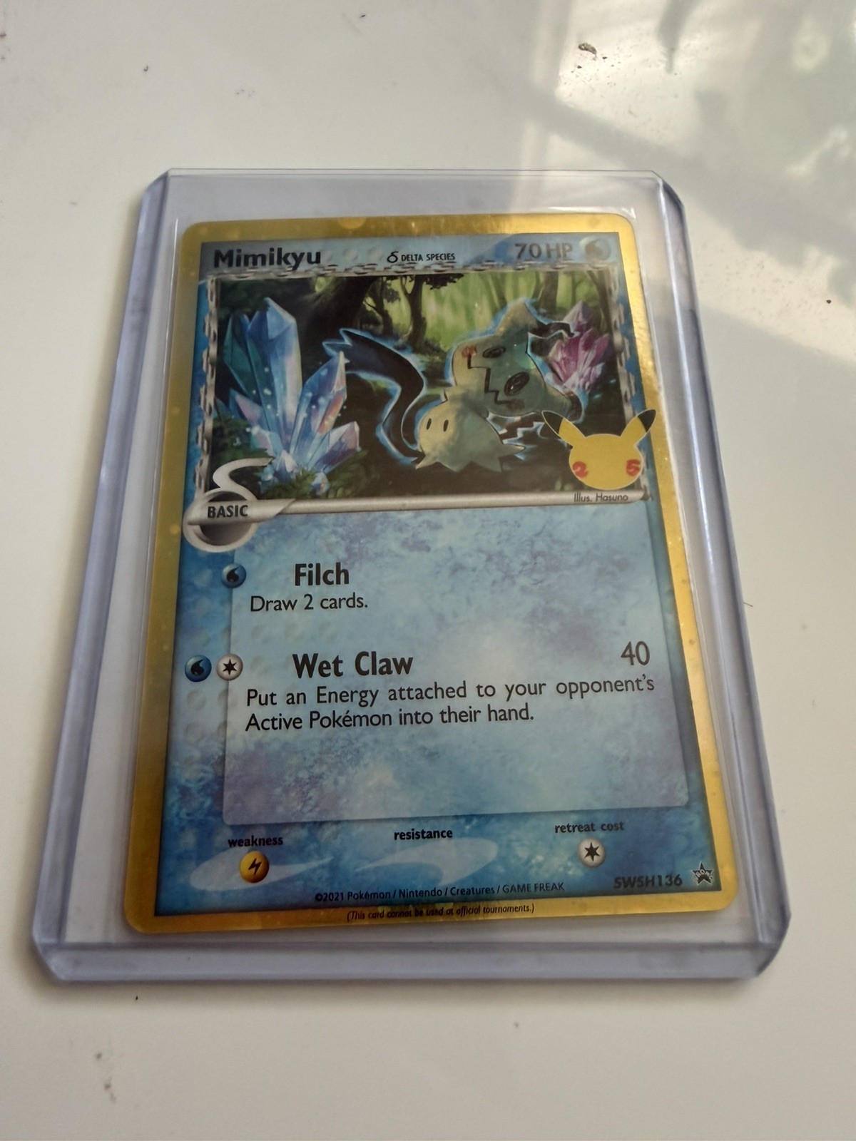 Pokemon MIMIKYU SWSH136 Delta Species (2021 Celebrations Promo) NM/Near Mint