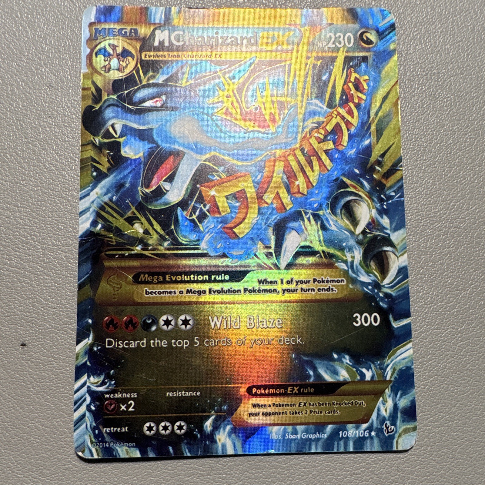 M Charizard EX Mega 108/106 Flashfire Secret Rare Holo Full Art Pokemon