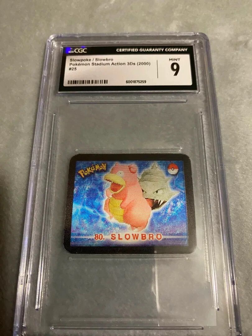 2000 Pokemon Stadium Action 3D Slowpoke / Slowbro #25 – CGC 9 – POP 1 NO HIGHER!