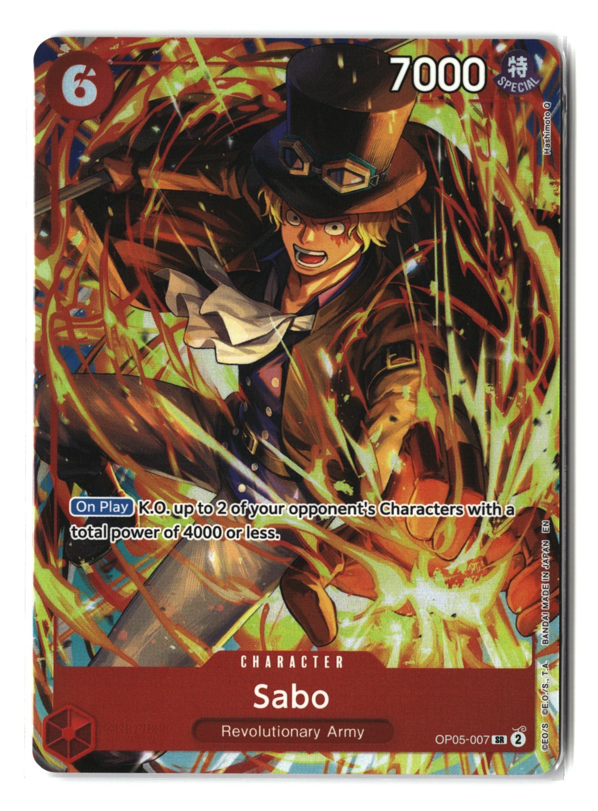 Sabo OP05-007 SR Super Rare Alt Art Promo English Foil