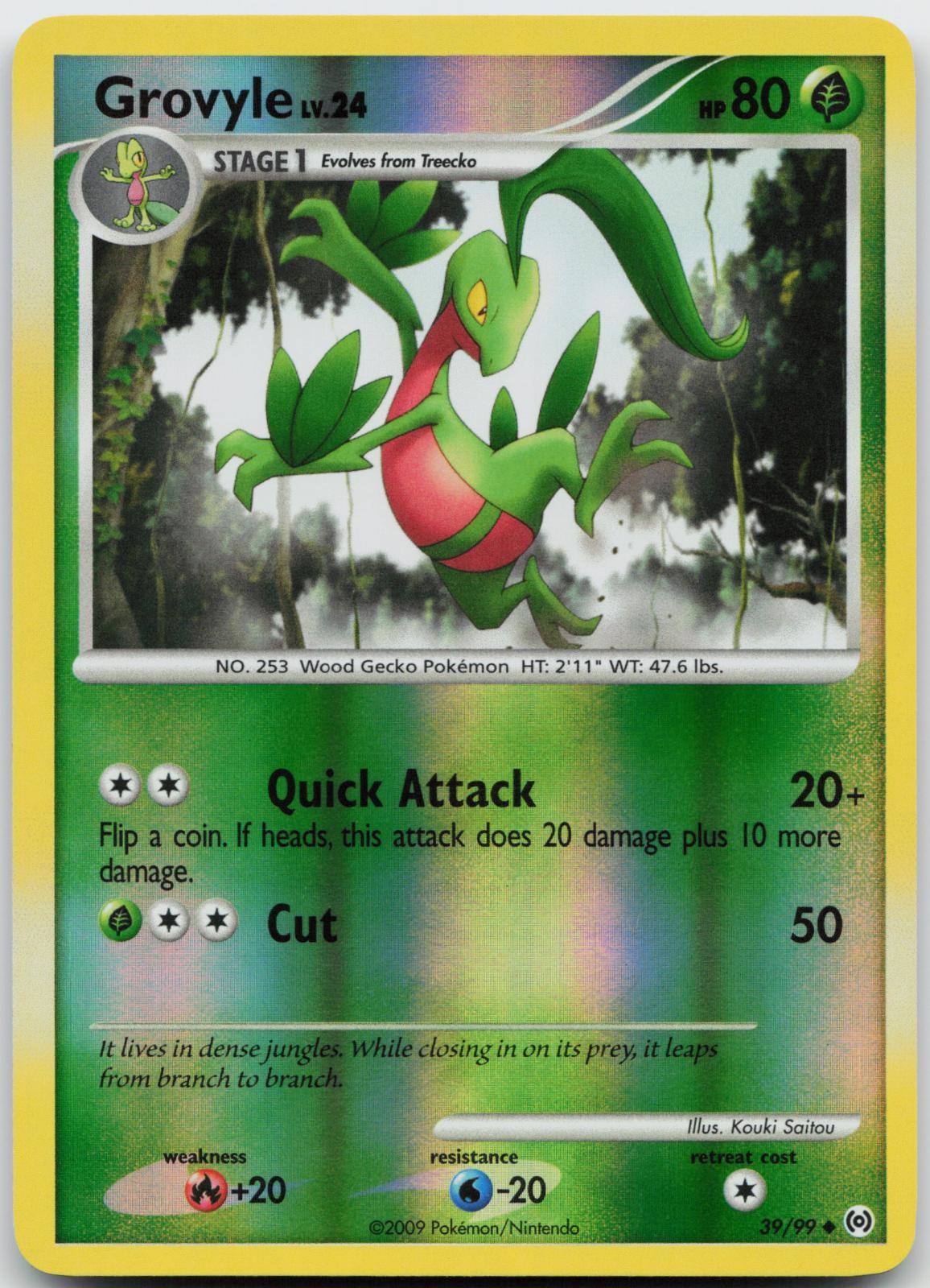 Grovyle 39/99 Reverse Holo Pokemon Arceus – NM