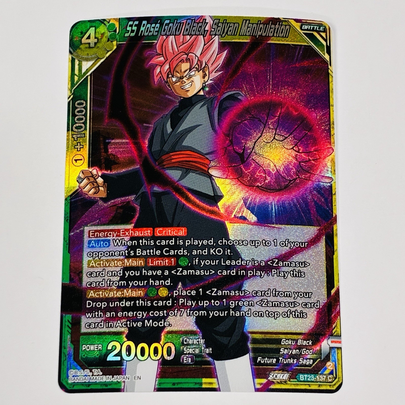 SS Rose Goku Black, Saiyan Manipulation BT23-137 C Holo Foil Card Combination