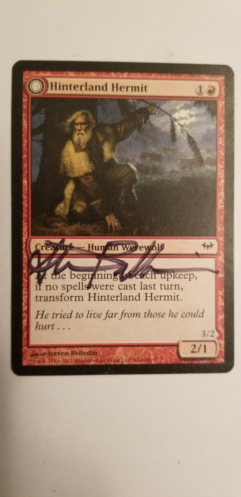 Hinterland Hermit/Hinterland Scourge Signed by Steven Belledin Magic MTG