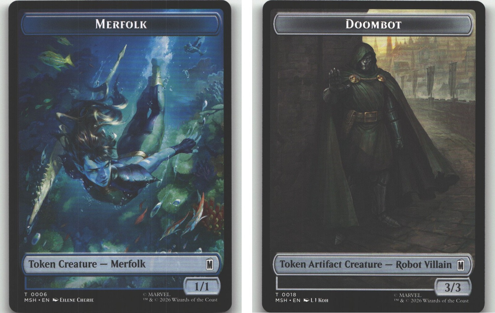Merfolk // Doombot Double-Sided Token- (NM)–EN-[MSH – 006/018]