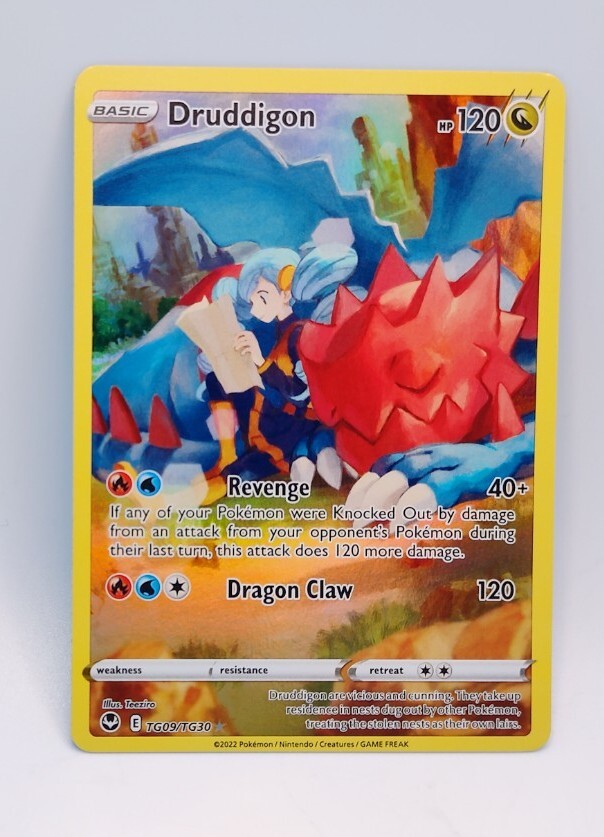 Druddigon TG09/TG30 Trainer Gallery Full Art Holo Rare NM Fresh Pull